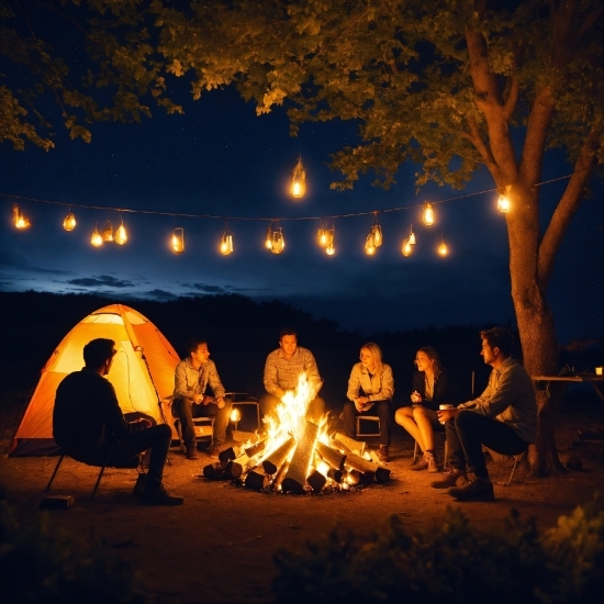 Sky, Tent, Tree, People In Nature, Leisure, Heat