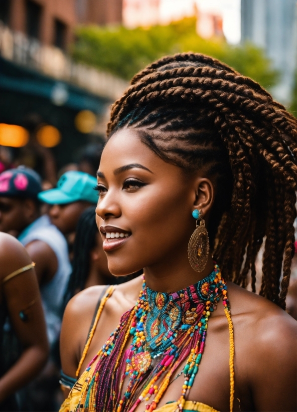 Hair, Chin, Hairstyle, Smile, Photograph, Cornrows