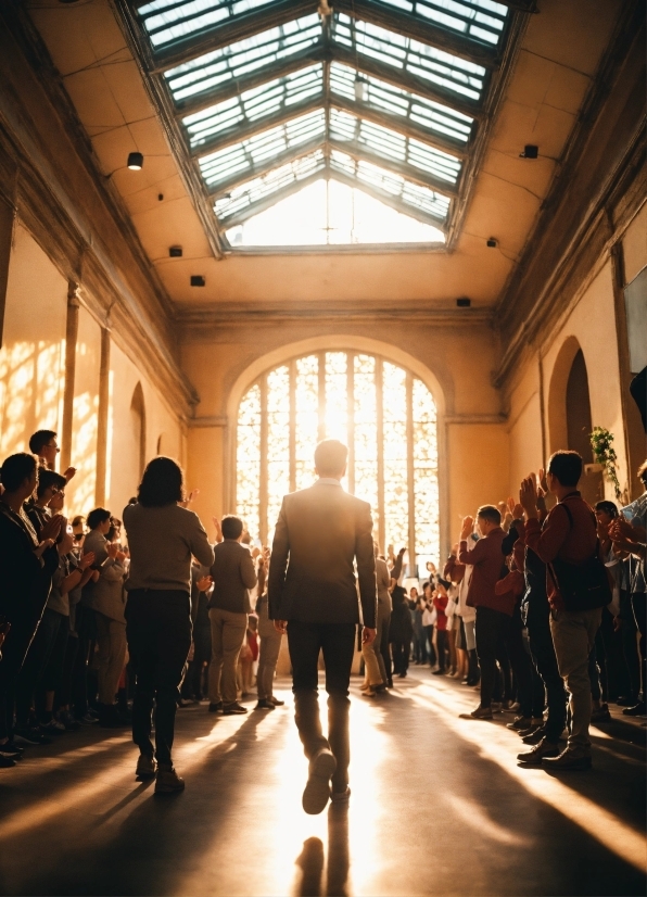 Window, Building, City, Event, Crowd, Human Settlement