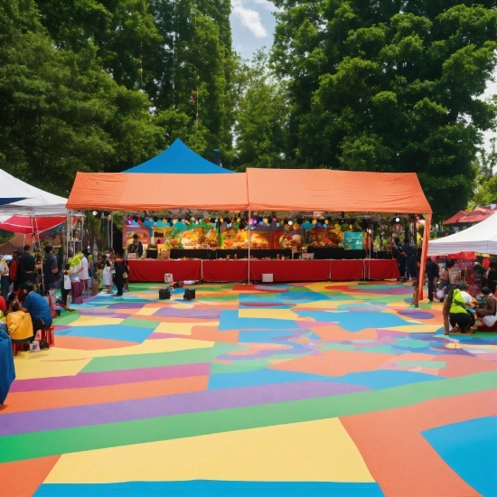 Tree, Shade, Leisure, Public Space, Tent, Fun