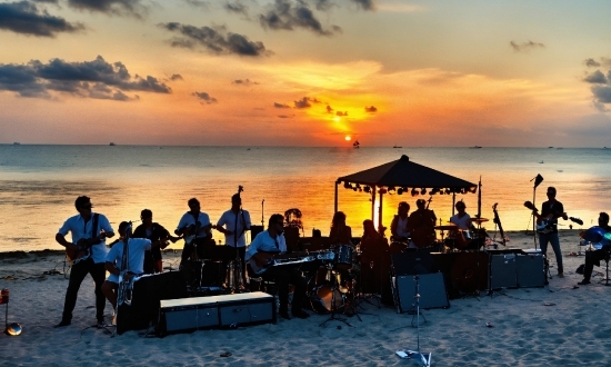 Cloud, Sky, Water, Chair, Dusk, Beach