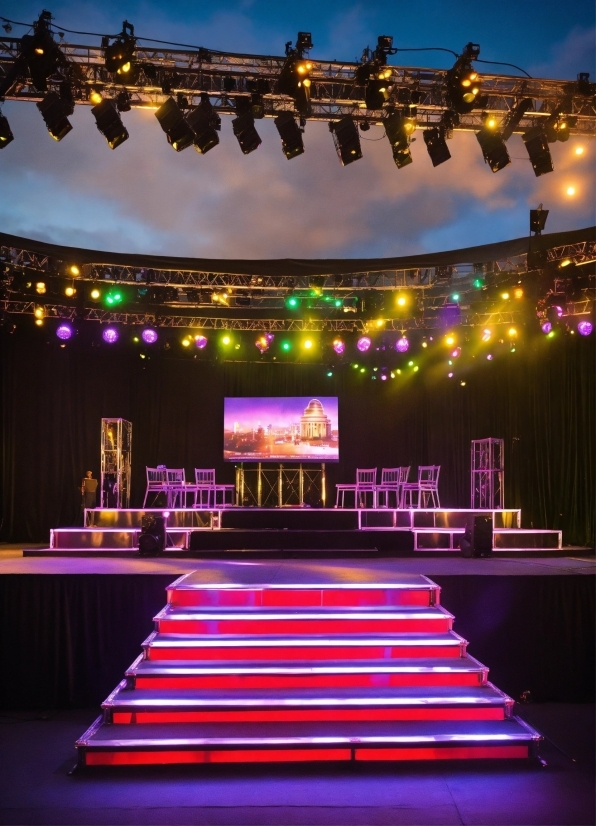 Decoration, Light, Purple, Entertainment, Music Venue, Stage