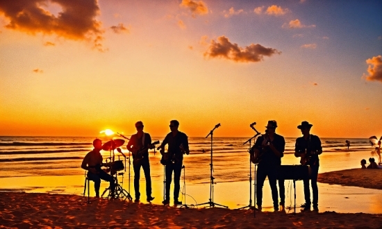 Water, Cloud, Sky, People On Beach, People In Nature, Afterglow