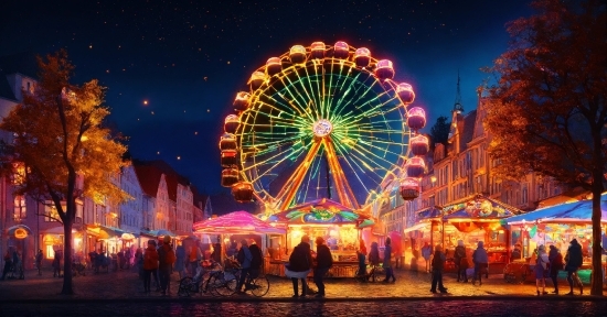 Sky, Wheel, Ferris Wheel, Lighting, World, Leisure