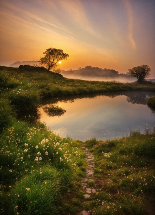 Cloud, Sky, Water, Plant, Flower, Water Resources