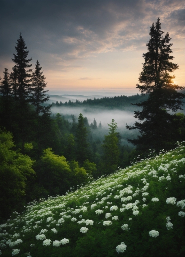 Cloud, Sky, Plant, Flower, Water, Natural Landscape