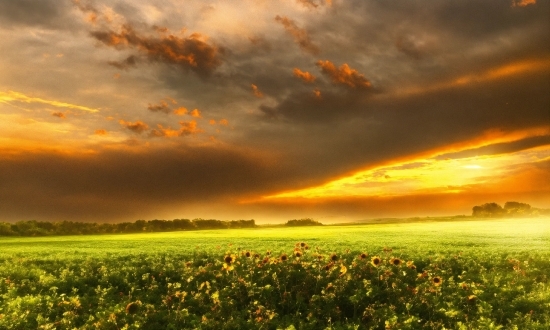 Cloud, Flower, Sky, Plant, Atmosphere, Afterglow