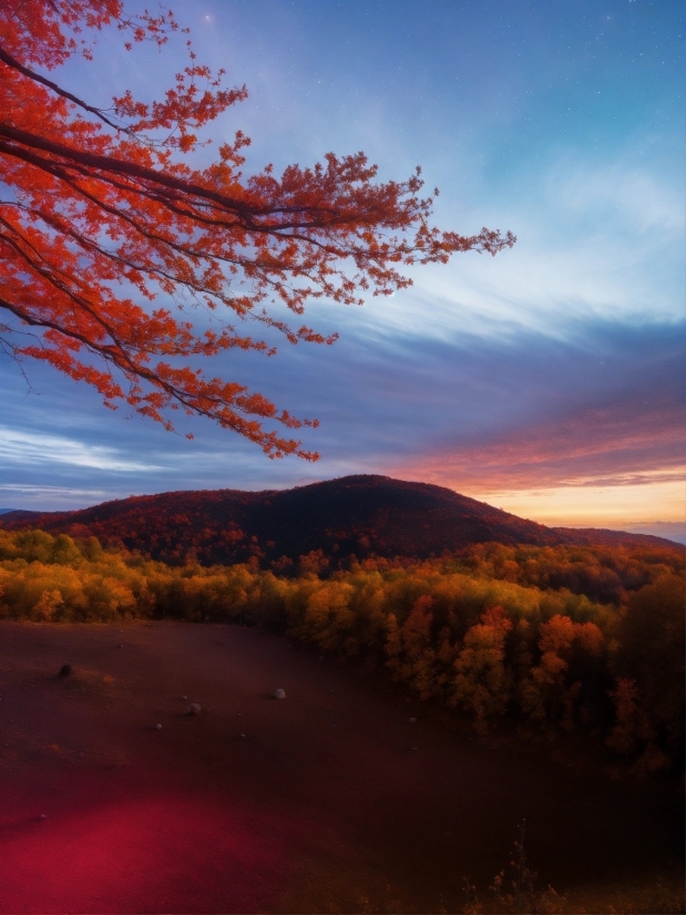 Cloud, Sky, Natural Landscape, Mountain, Afterglow, Natural Environment