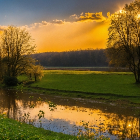 Cloud, Water, Sky, Plant, Tree, Natural Landscape