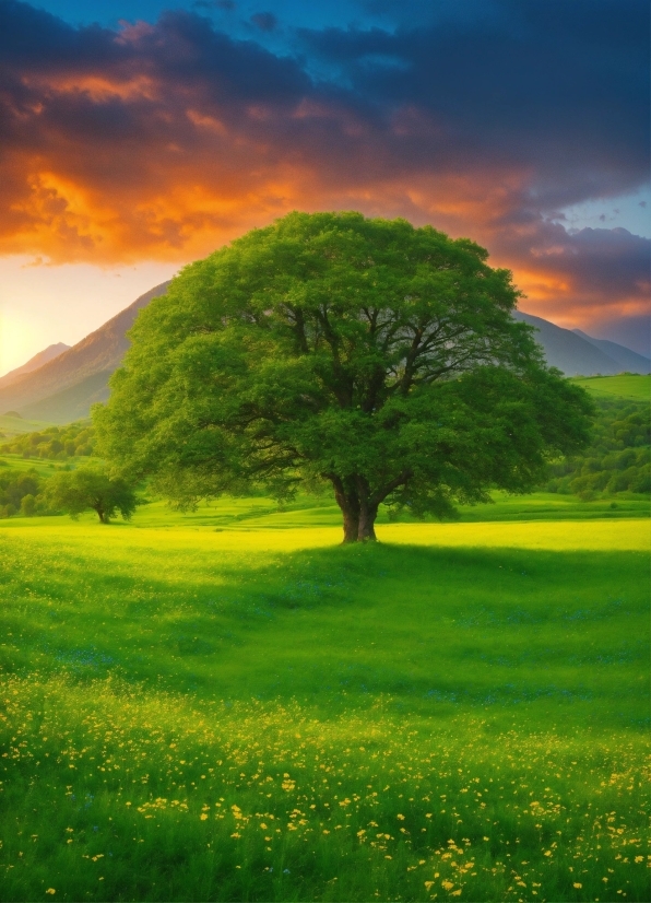 Cloud, Plant, Sky, Green, Light, People In Nature