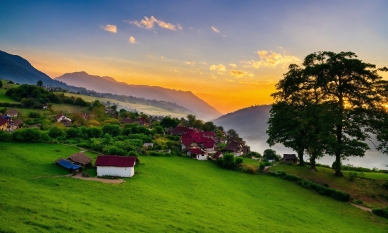 Cloud, Sky, Plant, Mountain, Ecoregion, Green