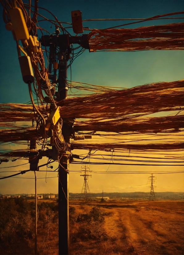 Sky, Nature, Natural Environment, Wood, Branch, Electricity