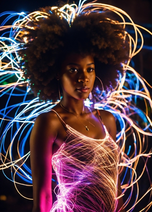 Hairstyle, Photograph, Light, Fashion, Human, Purple