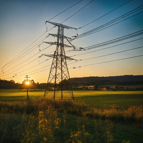 Sky, Plant, Ecoregion, Tower, Electricity, Overhead Power Line