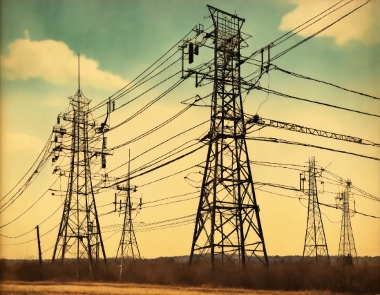 Cloud, Sky, Nature, Natural Environment, Electricity, Overhead Power Line