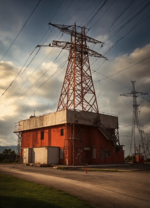 Cloud, Sky, Electricity, Overhead Power Line, Transmission Tower, Electrical Supply