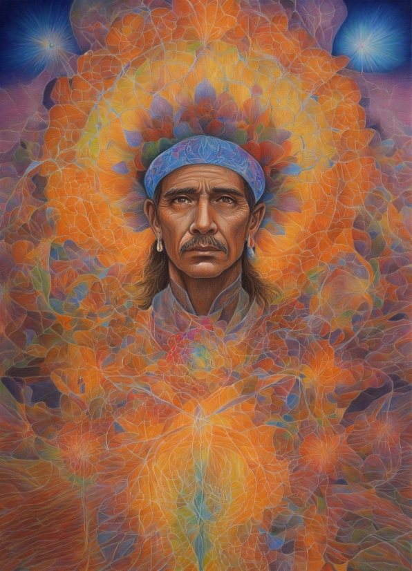 Art, Symmetry, Visual Arts, Turban, Electric Blue, Mythology