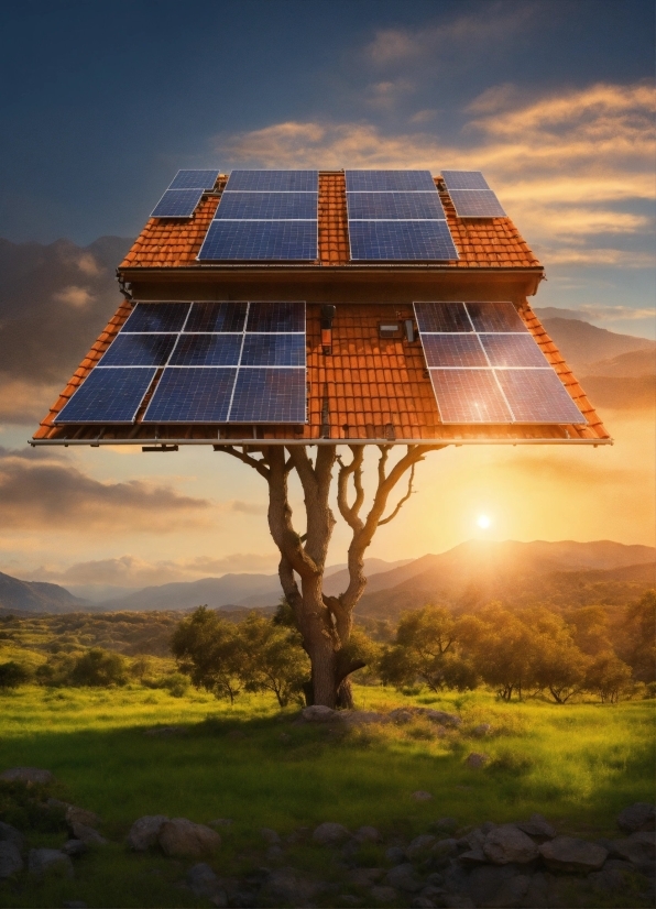 Cloud, Sky, Plant, Atmosphere, Solar Power, Solar Panel