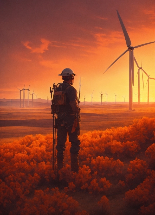 Sky, Cloud, Windmill, Ecoregion, Light, People In Nature