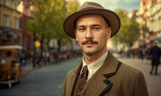 Hairstyle, Hat, Beard, Fedora, Fashion, Dress Shirt