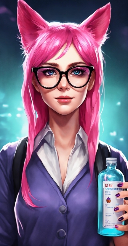 Vision Care, Cartoon, Liquid, Bottle, Fluid, Eyewear