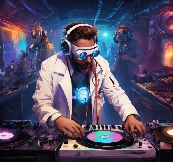 Photograph, Light, Deejay, Disc Jockey, Music, Purple