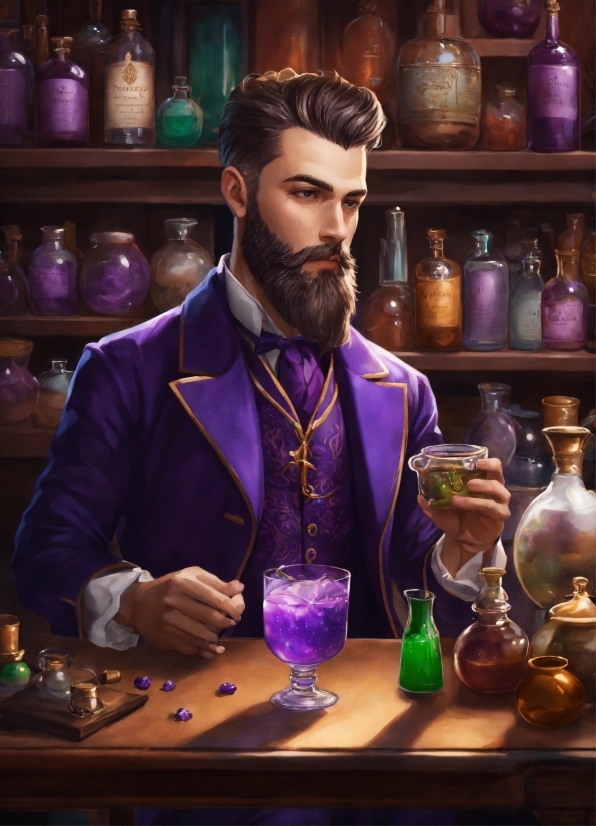 Purple, Blue, Tableware, Beard, Vision Care, Lighting