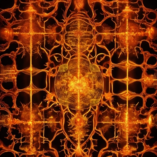 Amber, Orange, Art, Font, Heat, Symmetry