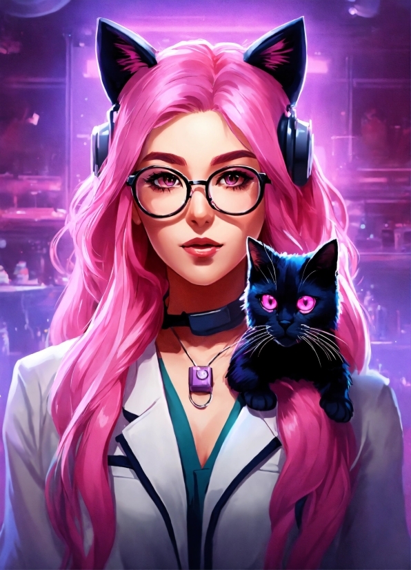 Vision Care, Cat, Purple, Fashion, Pink, Violet