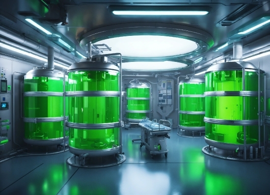 Green, Gas, Machine, Cylinder, Visual Effect Lighting, Glass