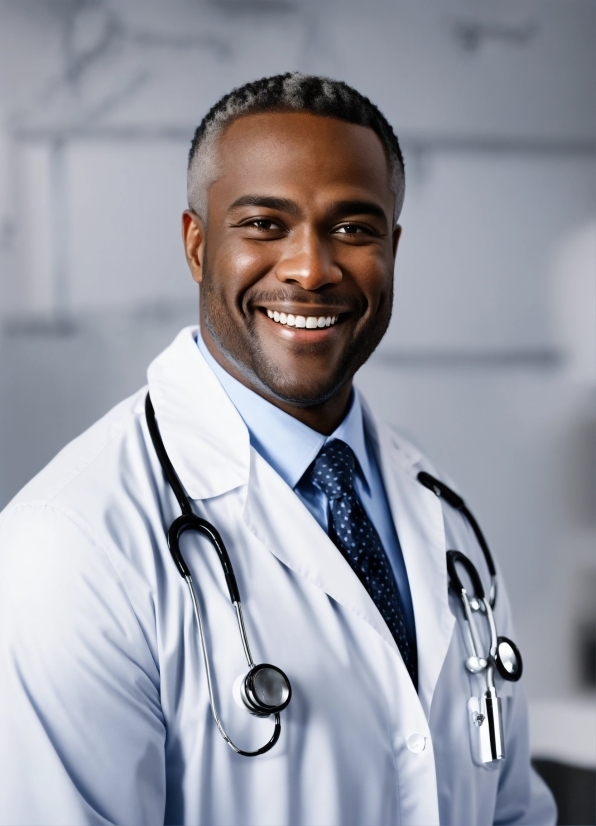 Smile, Sleeve, Dress Shirt, Collar, Stethoscope, Health Care