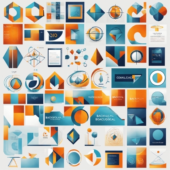 Orange, Rectangle, Font, Art, Material Property, Circle