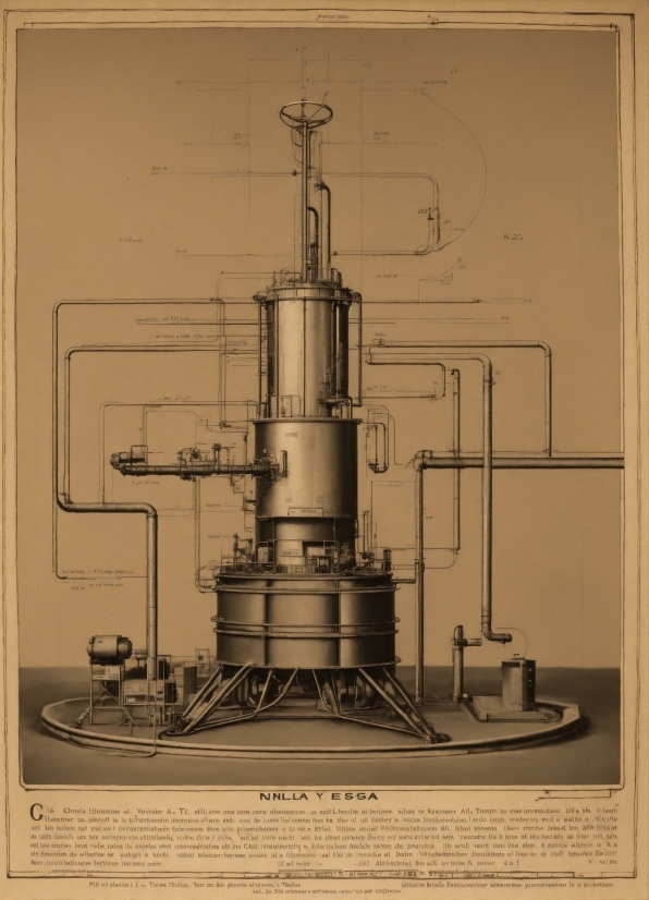 Cylinder, Font, Engineering, Machine, Drawing, Illustration