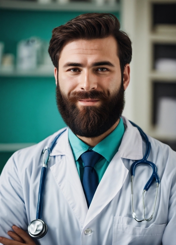 Forehead, Hair, Smile, Beard, Dress Shirt, Jaw