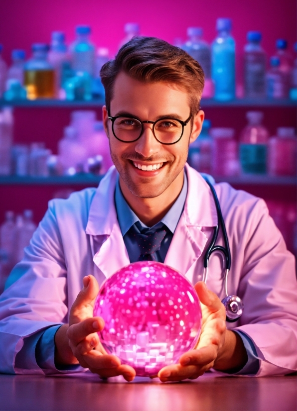 Smile, Glasses, Purple, Happy, Brain, Flash Photography