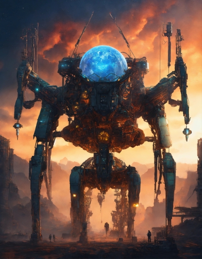 World, Art, Cg Artwork, Gas, Heat, Mecha