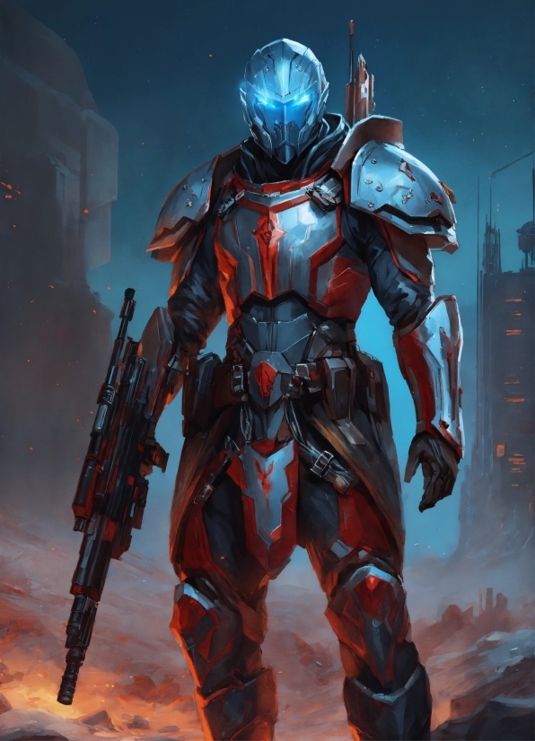 Cartoon, Cg Artwork, Machine, Electric Blue, Fictional Character, Armour