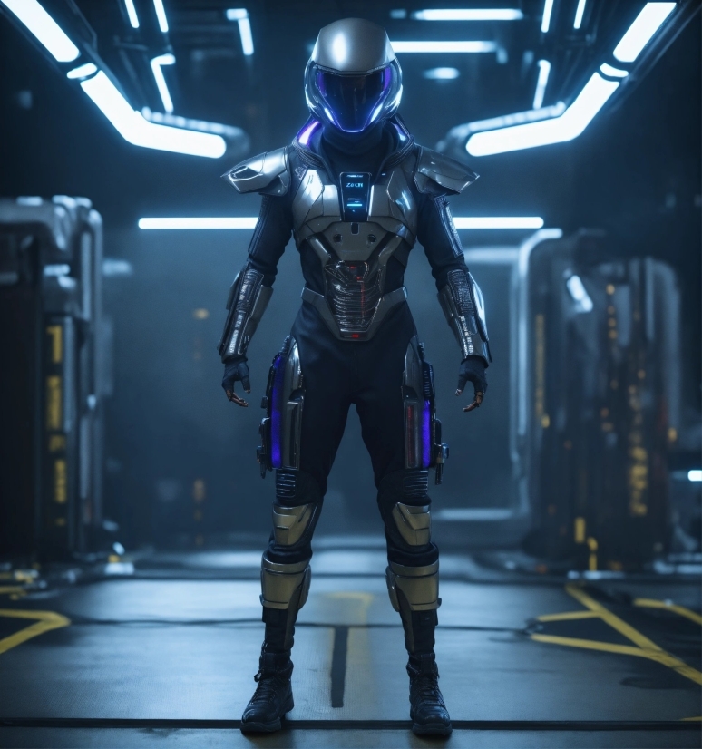 Entertainment, Electric Blue, Thigh, Machine, Armour, Event