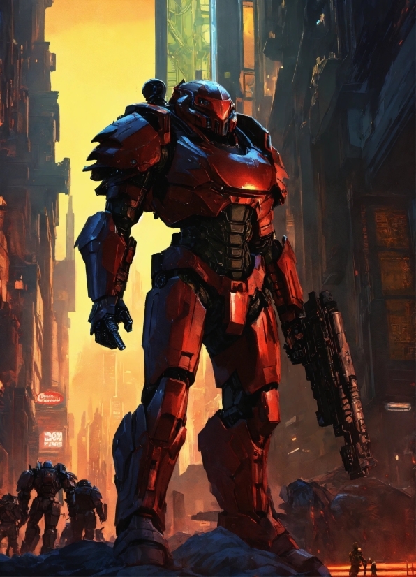 Machine, Art, Fictional Character, Cg Artwork, Carmine, Metal