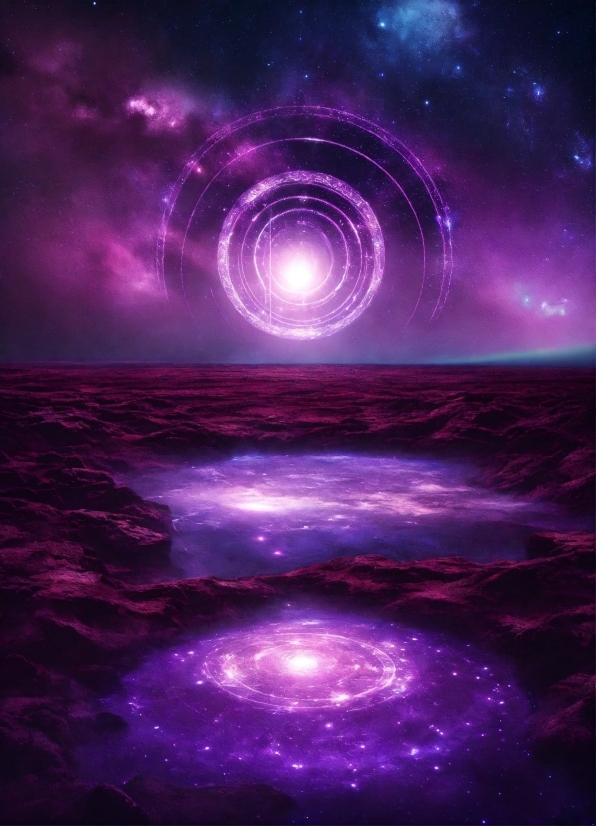 Atmosphere, Light, Purple, Nature, Water, Sky