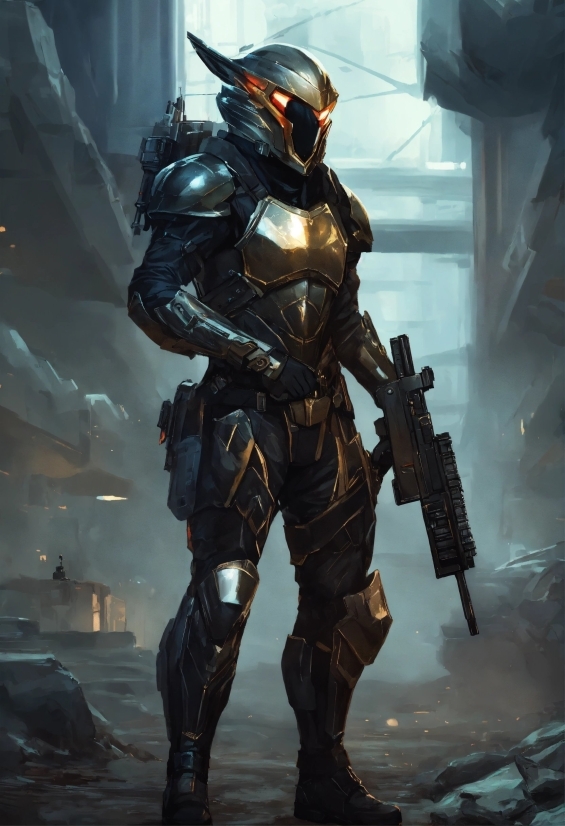 Breastplate, Armour, Cg Artwork, Action Film, Machine, Machine Gun