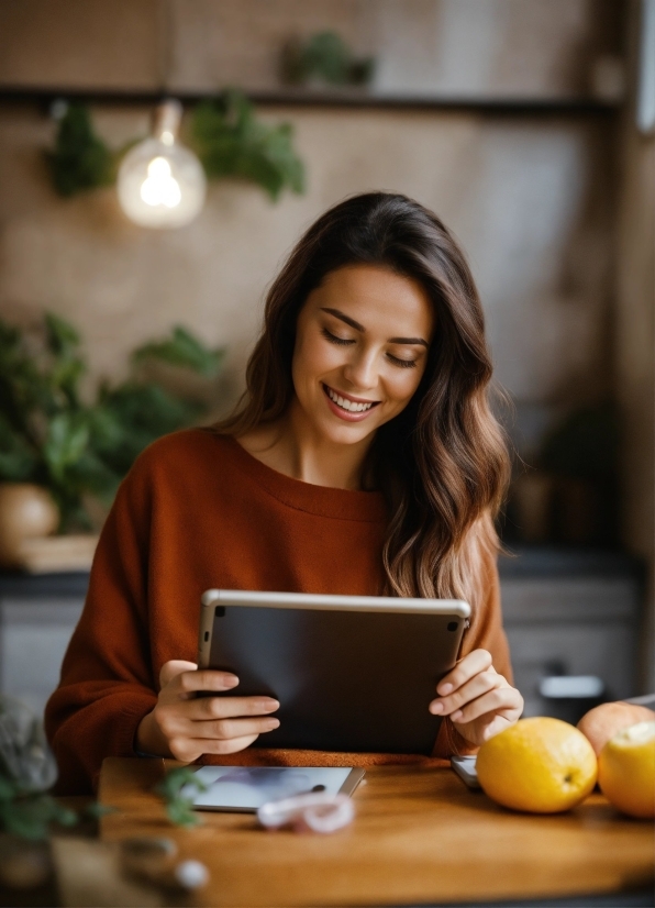 Smile, Table, Tableware, Plant, Yellow, Orange