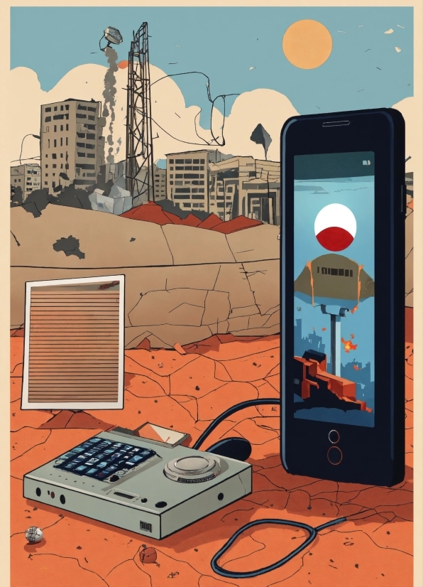 Telephony, Font, Gadget, Communication Device, Gas, Illustration