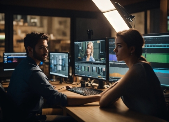 Computer, Table, Personal Computer, Computer Monitor, Computer Keyboard, Peripheral