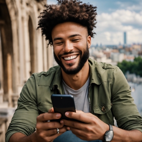 Watch, Smile, Hand, Cloud, Organ, Beard