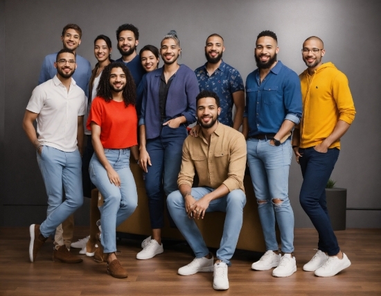 Smile, Jeans, Trousers, Human, Flash Photography, Sleeve