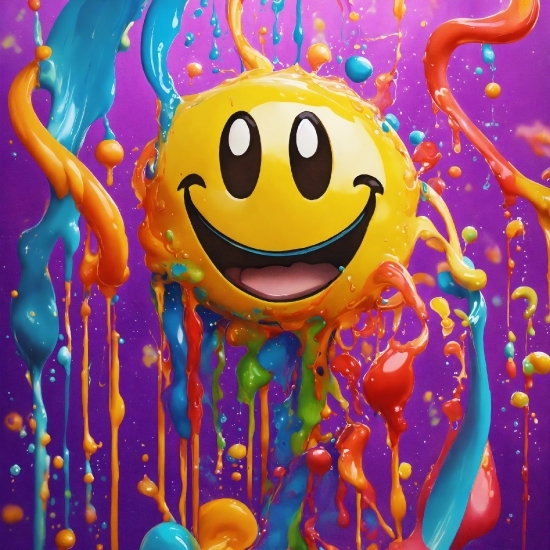 Smile, Purple, Cartoon, Happy, Organism, Art