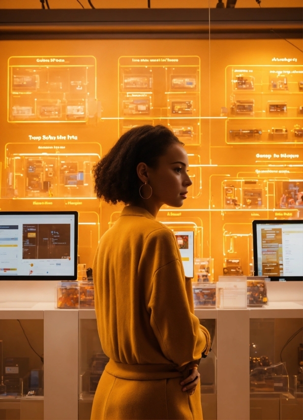 Amber, Orange, Computer, Personal Computer, Fashion Design, Eyewear