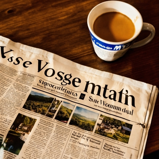 Tableware, Newspaper, Drinkware, Coffee Cup, Light, Cup