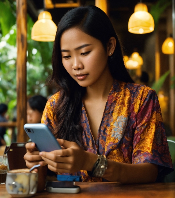 Hairstyle, Human, Tableware, Black Hair, Mobile Phone, Beauty